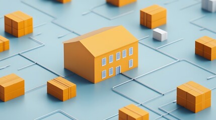 Obraz premium Optimized Supply Chain Diagram with Actionable Constraint Solutions Highlighted