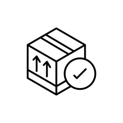 order receive icon Flat vector set outline