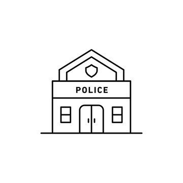 police station building outline clip art preview
