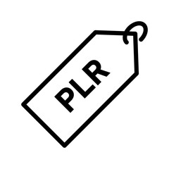 Private Label Rights Icon Flat vector set outline