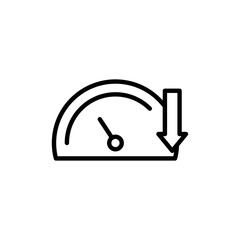 slow icon Flat vector set outline