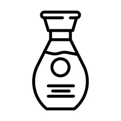 soy sauce icon Flat vector set outline