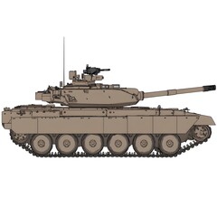 russian tank isolated