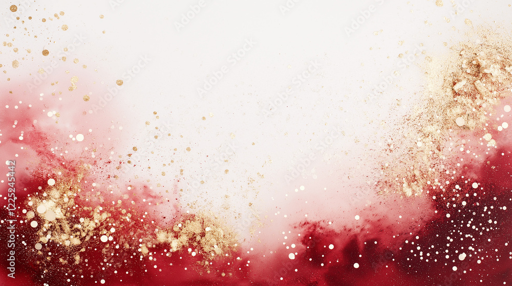 Poster crimson and gold abstract: a captivating abstract design featuring a vibrant crimson red and shimmer