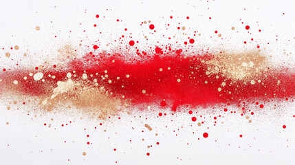 Red and Gold Splashes: A vibrant, abstract backdrop featuring a bold red splatter accented by golden accents, creating a visually striking composition.