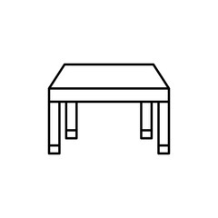 Table icon Flat vector set outline