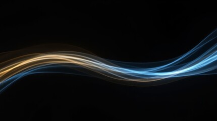 Obraz premium Elegant Gold and Blue Wave Streaks