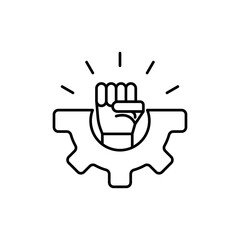 Fototapeta premium will power icon Flat vector set outline