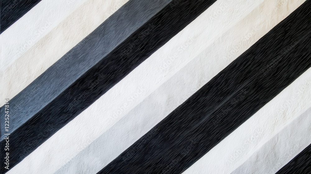 Poster monochrome bold diagonal stripe pattern in black and white tones for modern design applications