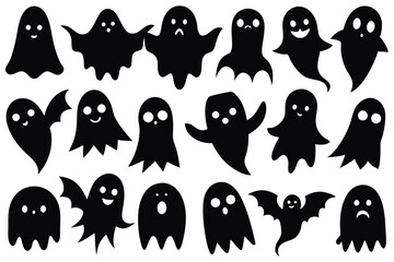 Halloween ghost vector logo icon design