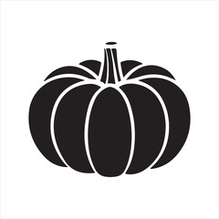 set of pumpkin illustration, outline, vector, silhouette, coloring page on white background for graphic 