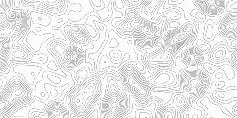 Abstract background with topographic map white background. The stylized height of the topographic map contour in black lines. gradient multicolor wave curve lines banner background design.
