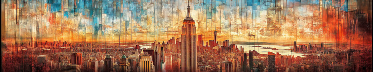 Naklejka premium Collage banner of dream like travel destinations in America