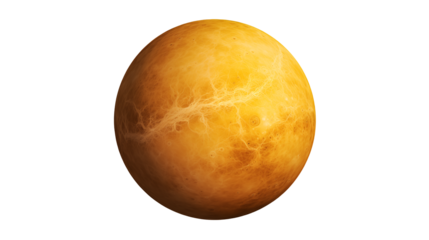 Stunning Close Up of Venus Realistic Planet Texture Space Background isolated on transparent background