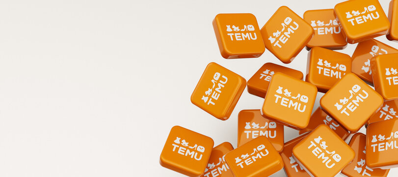 Guilherand-Granges, France - January 28, 2025. Temu is an online marketplace offering affordable products across categories like fashion, electronics, and home goods for budget-conscious shoppers.