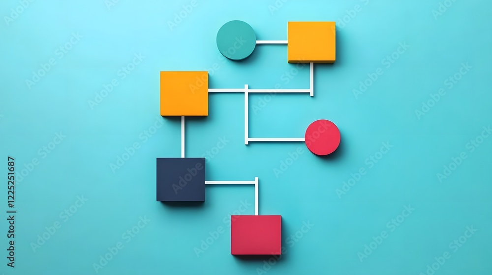 Poster illustrative workflow diagram of the theory of constraints toc process for business management