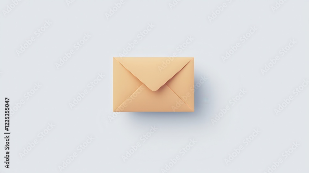 Poster elegant sleek envelope with minimalist design and soft color palette for modern communication needs