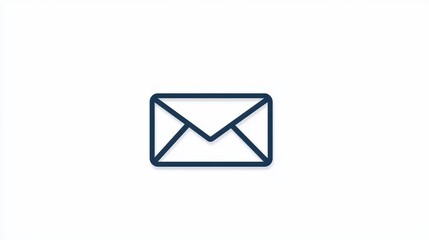 Minimalist Envelope Icon Design Featuring Clean Lines and a Sleek Appearance for Modern Communication Needs