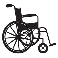 
Wheelchair black Silhouette isolated on white background wheelchair vector shape  with white background