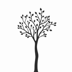 Obraz premium modern tree design, minimalist tree silhouette, boho tree illustration, aesthetic tree art, custom tree vector, hand-drawn tree clipart, tree wall art, vintage tree graphic, eco-friendly design, 3D tr