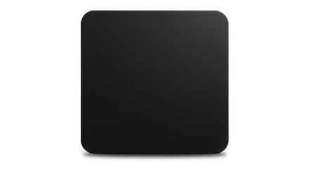 Black Rounded Square Icon on White Background