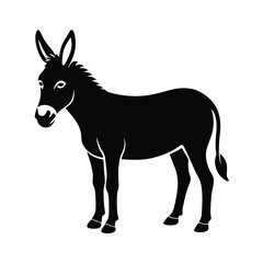 Obraz premium black and white donkey