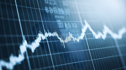 Futuristic Digital Finance Visualization with Dynamic Flowing Line Graph