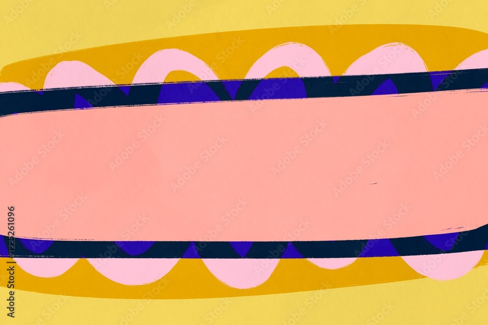 Poster bright digital artwork featuring abstract shapes and vibrant colors in a playful design suitable for