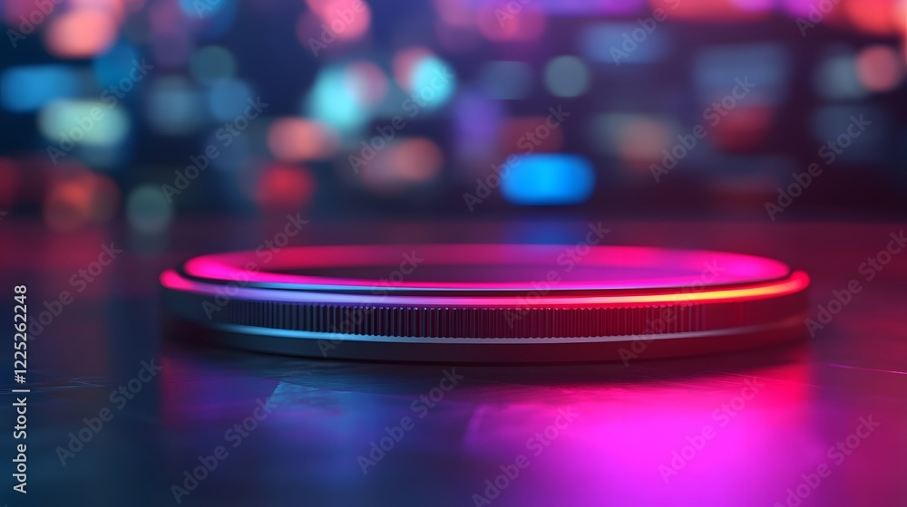 Poster vivid breaking news banner with rotating animation effects and open text space