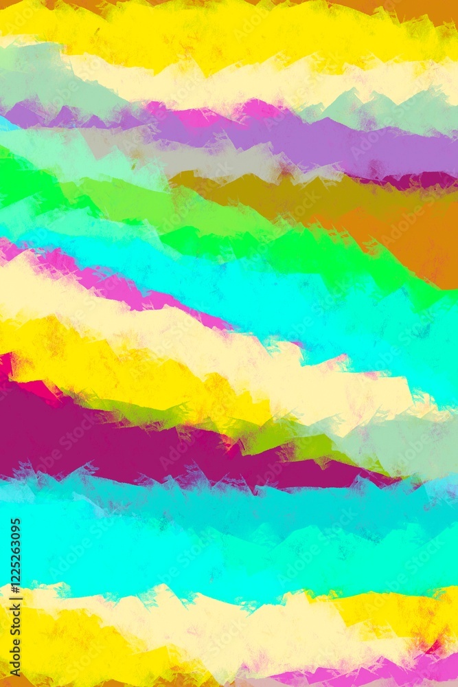 Poster vibrant abstract waves of color create an energetic and playful visual effect in a lively artistic e
