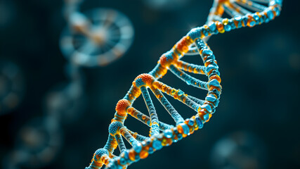 DNA concept. DNA,  Gene life or molecule . Biology concept illustration. Chemisty and biology science education concept.
