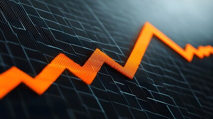 Naklejka premium Glowing 3D Chart with Dividend Payout Projections on Financial Analytics Display