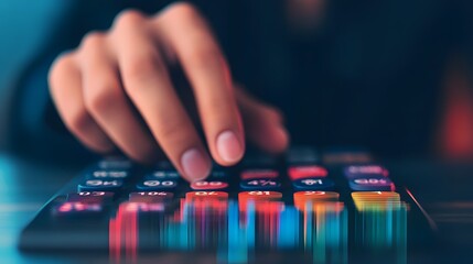 Digital Financial Calculator and Payout Diagram for Modern Business Analytics