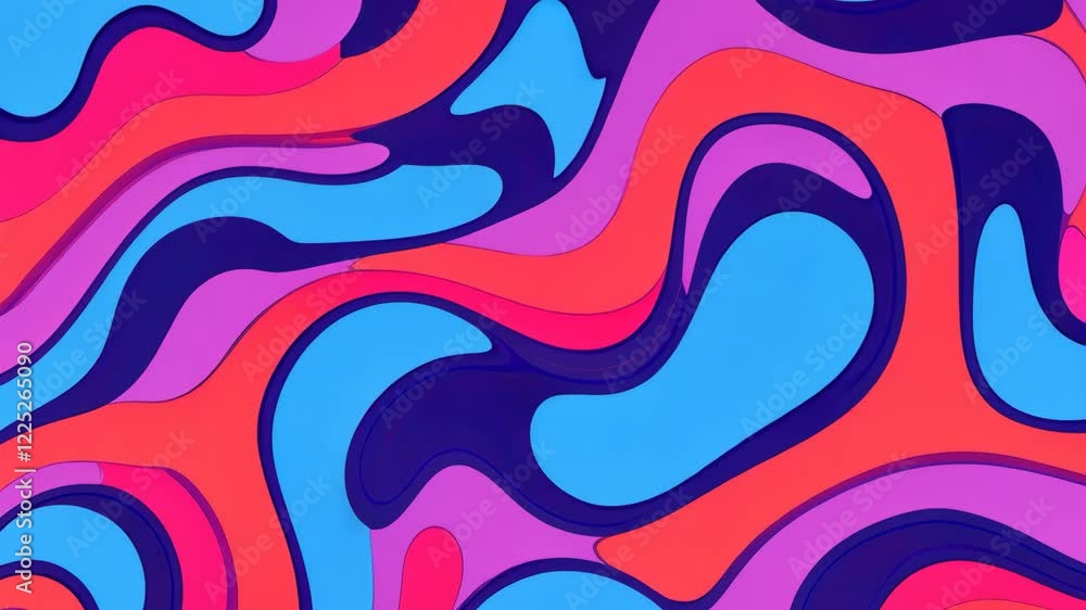 Aufkleber colorful abstract patterns create a vibrant visual experience in a modern art display