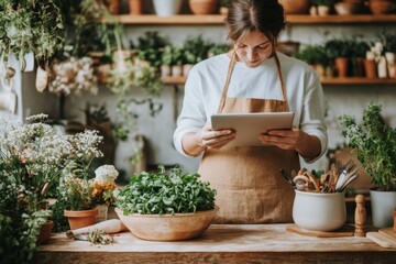 A clear and concise tutorial video being watched on a tablet, showing hands demonstrating a craft project