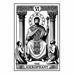 Fototapeta premium The Hierophant Tarot Card Guide