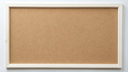 Fototapeta premium A blank white corkboard with multiple empty bulletin board spaces and a subtle texture, storage