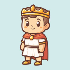 A young king with a smile vector illustration 