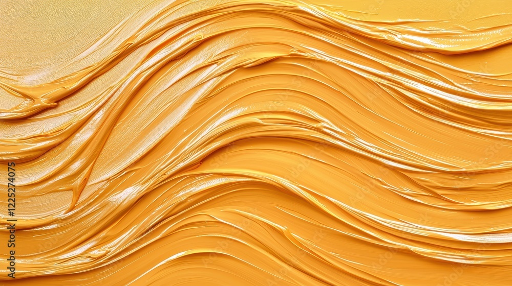 Aufkleber smooth yellow texture with flowing curves ideal for background or artistic use