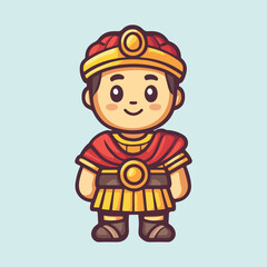 A young king with a smile vector illustration 