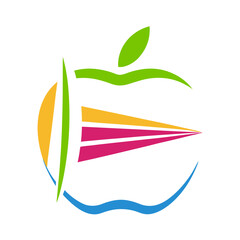 apple with arrow 