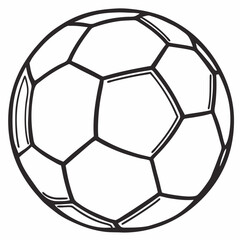 Obraz premium View of colorless soccer ball vector illustration (2)