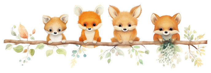 Obraz premium PNG Forest animals mammal representation creativity.