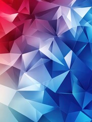 Fototapeta premium Technology bright low poly connection abstract background. Blue and red blurred futuristic vector design