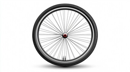 Naklejka premium Professional Bicycle Wheel with Spoke Tire for Vehicles - Wide Angle Centered Image for Marketing