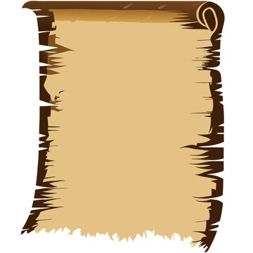ipped ancient papyrus template with blank space isolated vector illustration (3)