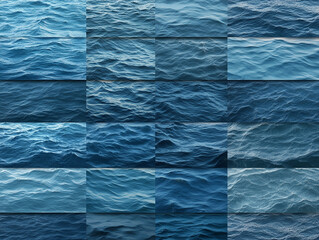 Obraz premium Beautiful patterns of ocean waves captured in various shades