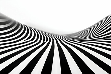 Abstract Black and White Striped Background Illustration