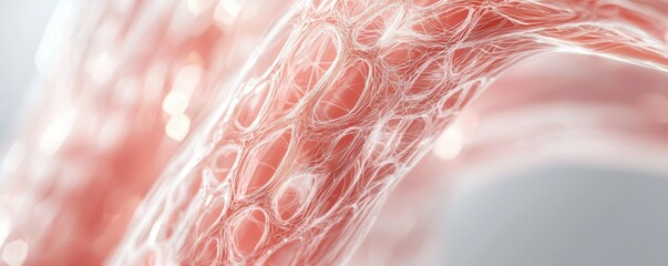 A 3D model of a healthy hair fiber cross-section, glowing with hydration and protein, symbolizing advanced hair care technology.