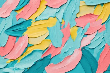 Obraz premium Colorful paint strokes in abstract design for creative projects, art backgrounds, or graphic design work. Ideal for vibrant visuals in contemporary settings.